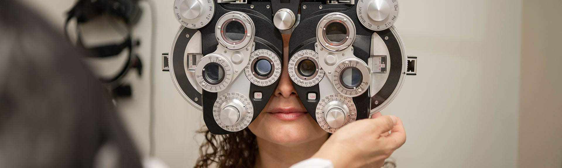 Image of patient taking eye exam